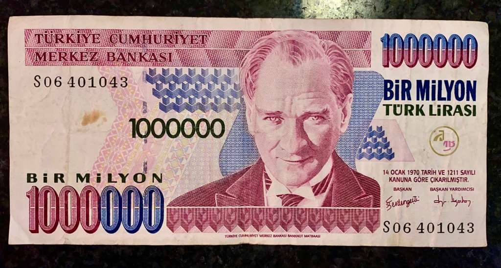 TURKEY 1000000 LIRARI 1970