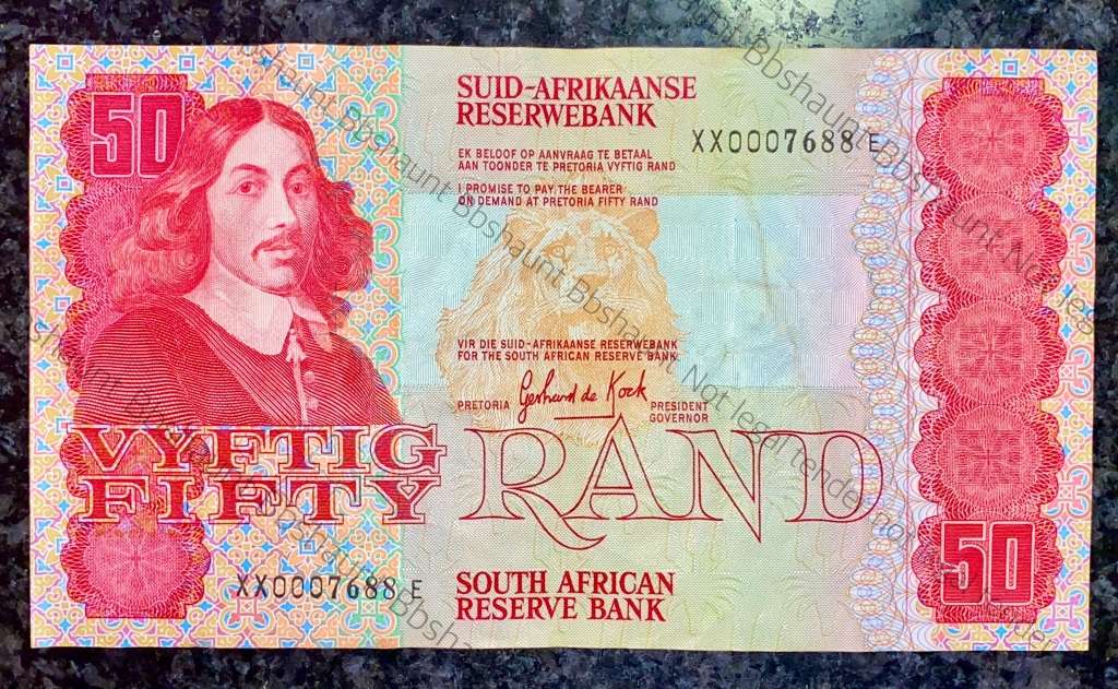 LOW NO REPLACEMENT NOTE GPC DE KOCK R50  -- XX0007688 --  A/E 3RD ISSUE 1984