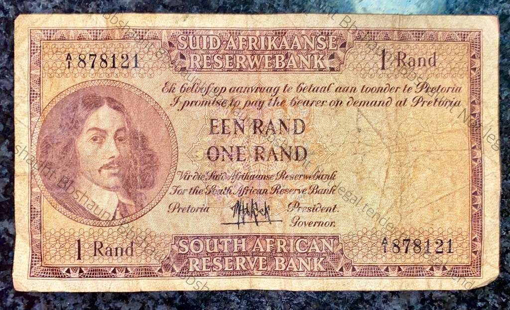 MH DE KOCK R1 -- A1 -- A/E 4TH ISSUE 1961 VAN RIEBEECK WTM