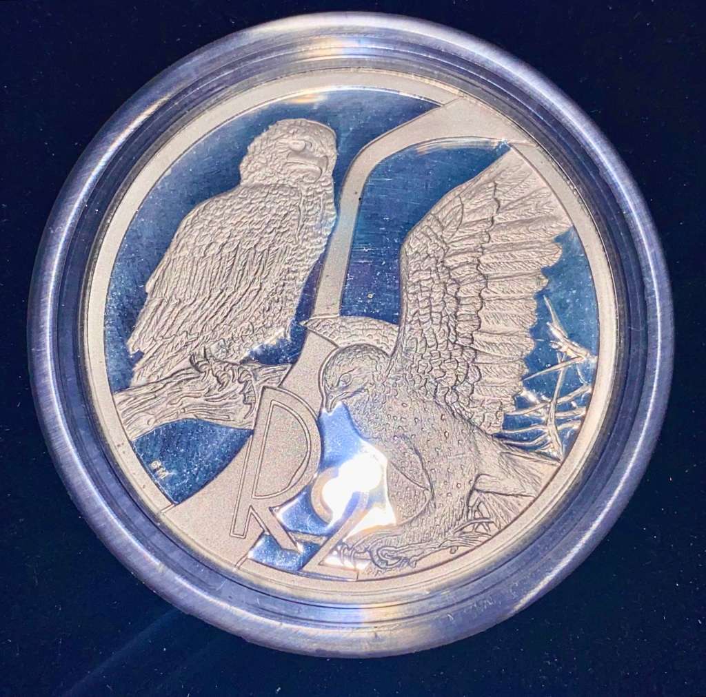 SOUTH AFRICA PROOF STERLING SILVER R2 -- 2003 EAGLES MINTAGE 2166 WITH CERT AND BLUE SA MINT BOX