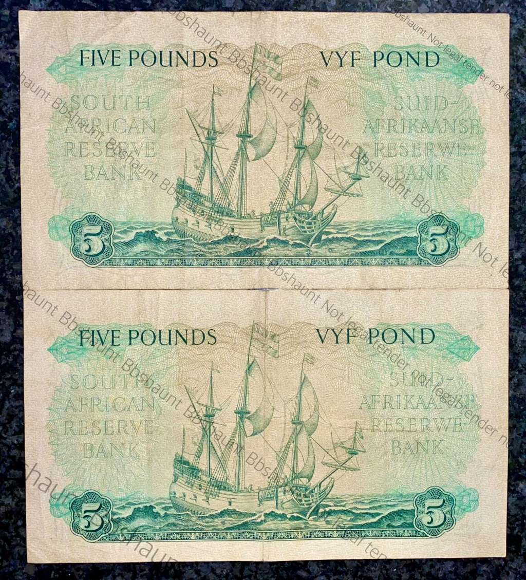 MH DE KOCK SET 5 POUNDS 1957 C61 & 1958 C64 (1 BID TAKES ALL)