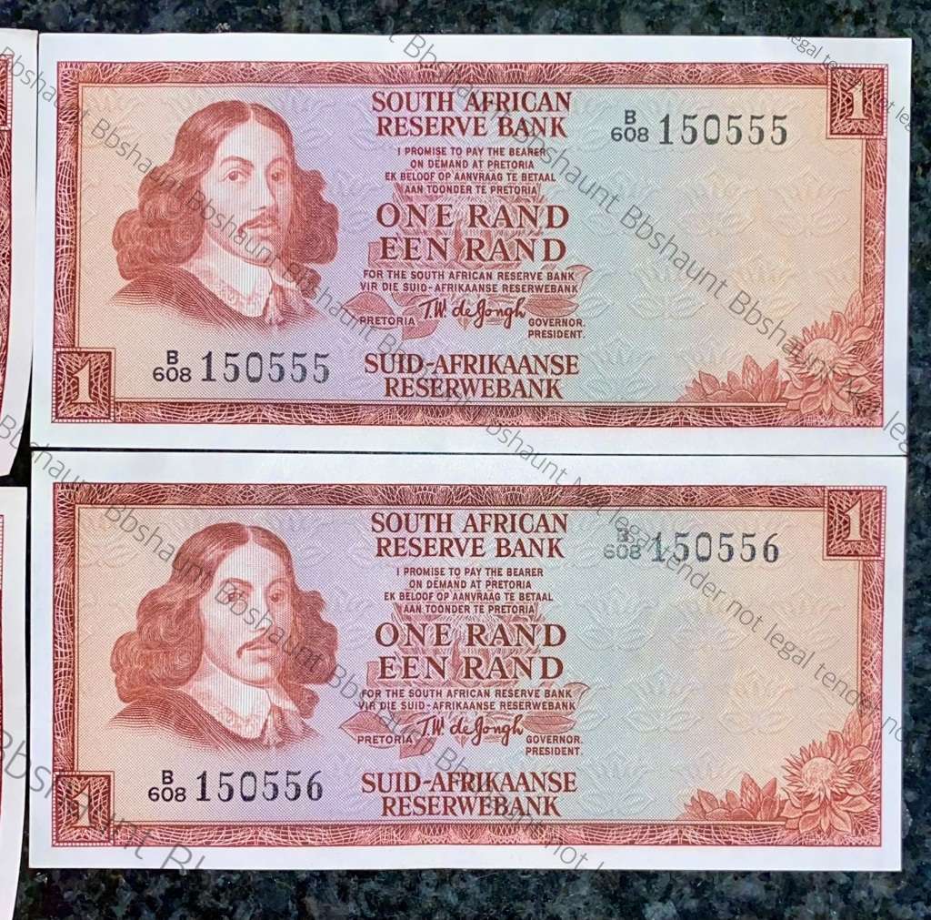 TW DE JONGH R1 IN SEQUENCE A SERIES 1967 SPRINGBUCK WTM & B SERIES 1975 RIEBEECK WTM( 1 BID TAKES AL