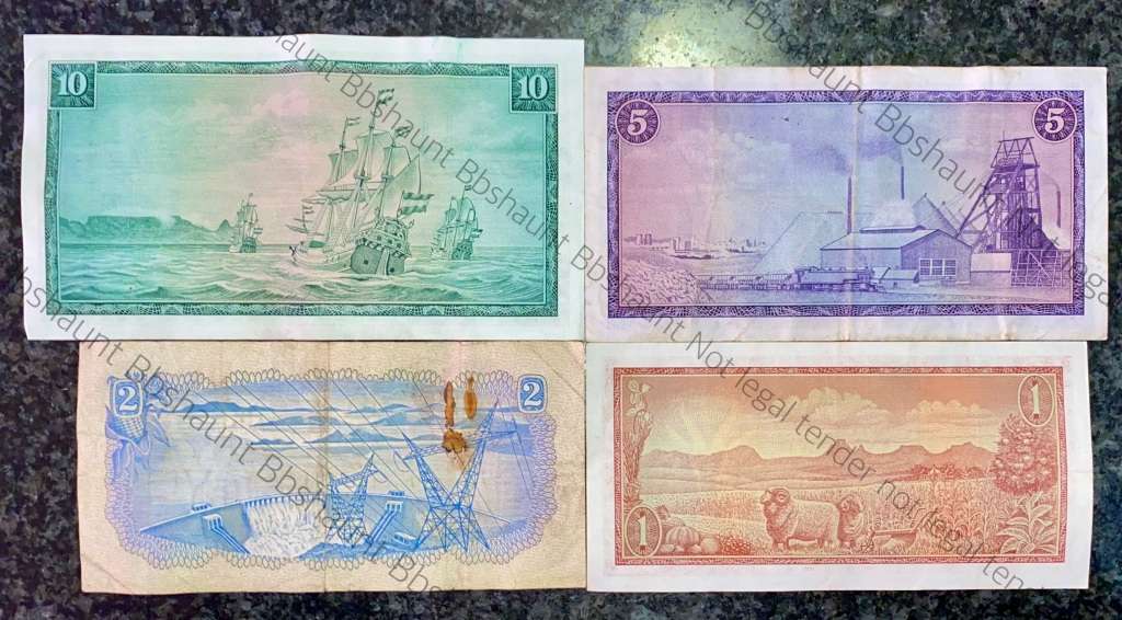 COMPLETE SET OF TW DE JONGH & DECIMALS R10 TO R1 - MOSTLY SPRINGBUCK WTM 1967-1975( 1 BID TAKES ALL)