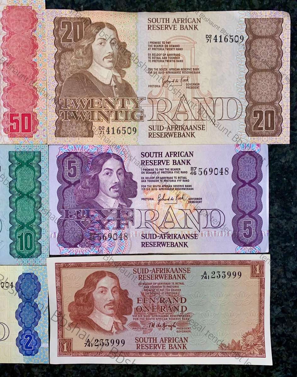 COMPLETE SET OF GPC DE KOCK & DECIMAL R50 TO R2 GOOD CONDITION 1980s(R1 DE JONGH 1967(1 BID TAKES AL