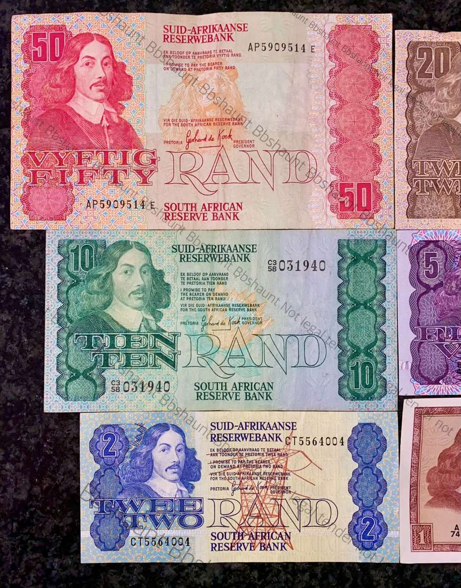 COMPLETE SET OF GPC DE KOCK & DECIMAL R50 TO R2 GOOD CONDITION 1980s(R1 DE JONGH 1967(1 BID TAKES AL