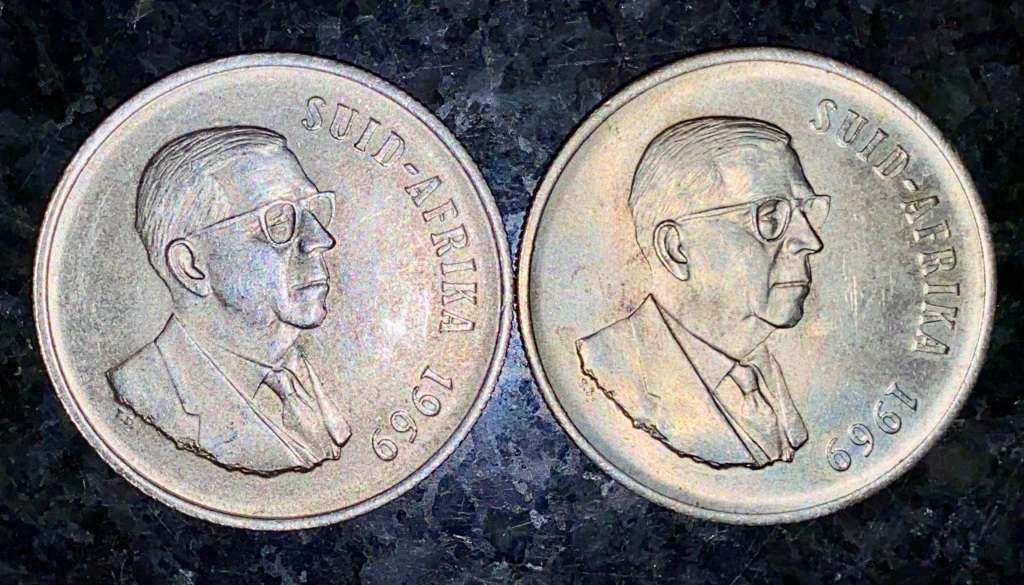 SOUTH AFRICA SILVER SET R1 --1969 BOTH ENGLISH & AFRIKAANS SILVER 80%(1 BID TAKES ALL)