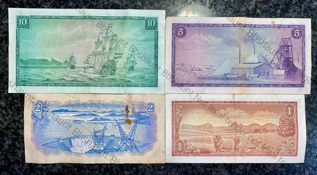 COMPLETE SET OF TW DE JONGH & DECIMALS R10 TO R1 - ALL SPRINGBUCK WTM 1967 - 1974( 1 BID TAKES ALL)