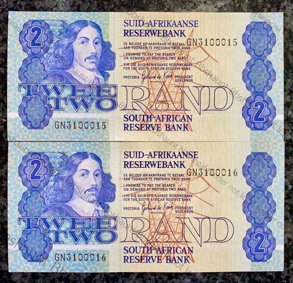 GPC DE KOCK R2 IN SEQUENCE GS3100016-015 NICE SERIAL NUMBER UNC 3RD ISSUE 1984 (1 BID TAKES ALL)