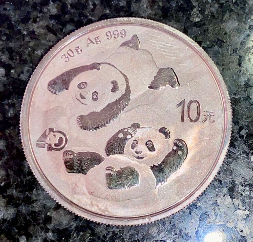 CHINA SILVER 10 YUAN 2022 -- PANDA -- 99,99 SILVER
