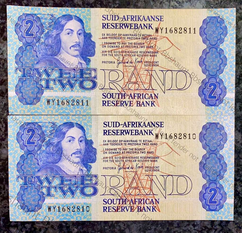 REPLACEMENT NOTES GPC DE KOCK R2 IN SEQUENCE WY1682810-811 - 3RD ISSUE 1990( 1 BID TAKES ALL)