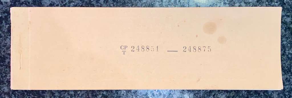 NEDERLANDSCHE BANK ZUID AFRICA OLD  BLANK CHEQUE BOOK 1900s. NO 248854-875(1 BID TAKES ALL)