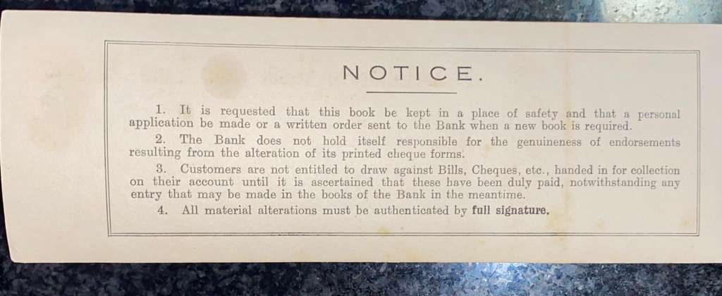 NEDERLANDSCHE BANK ZUID AFRICA OLD  BLANK CHEQUE BOOK 1900s. NO 248854-875(1 BID TAKES ALL)
