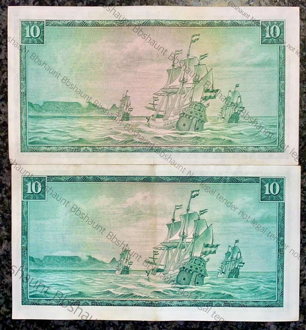 TW DE JONGH R10 DIFFERENT COLOURS 1ST ISSUE 1967 & 3RD ISSUE 1975 (1 BID TAKES ALL)