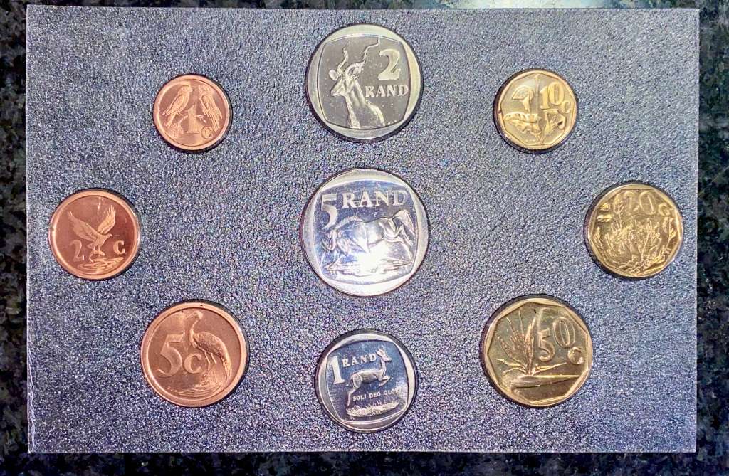 S A MINT UNCIRCULATED SET R5 TO 1 CENT -- 1995 -- SEALED FROM SA MINT