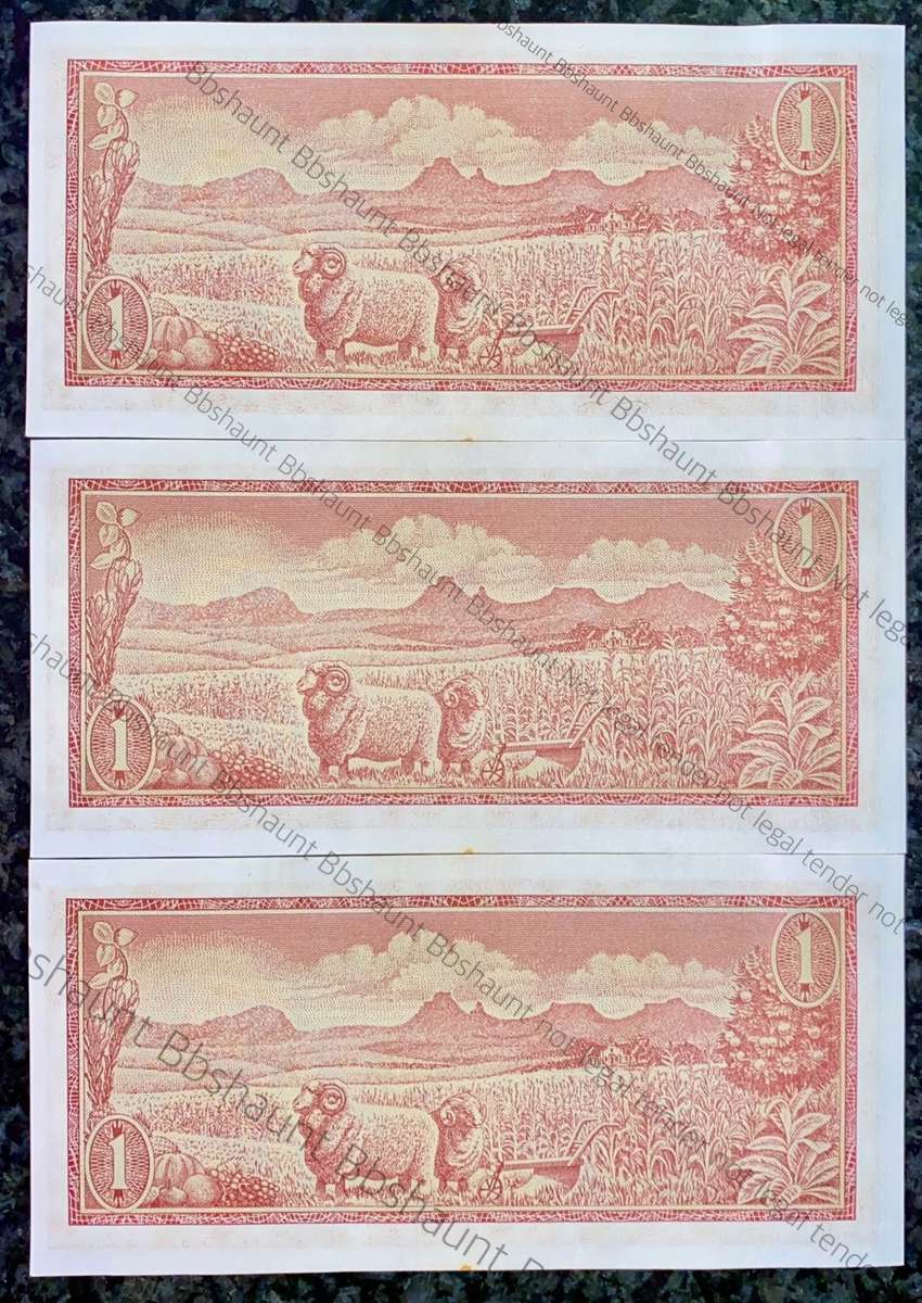 TW DE JONGH R1 IN SEQUENCE B502 /136611-609 UNC 1975 3RD ISSUE(1 BID TAKES ALL)