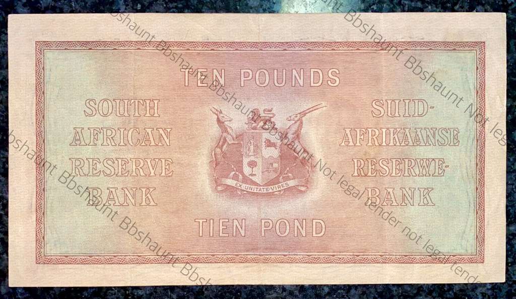 J POSTMUS 10 POUND 19TH APRIL 1943 - F2 - 747486 VAN RIEBEECK WTM E/A FIRST ISSUE