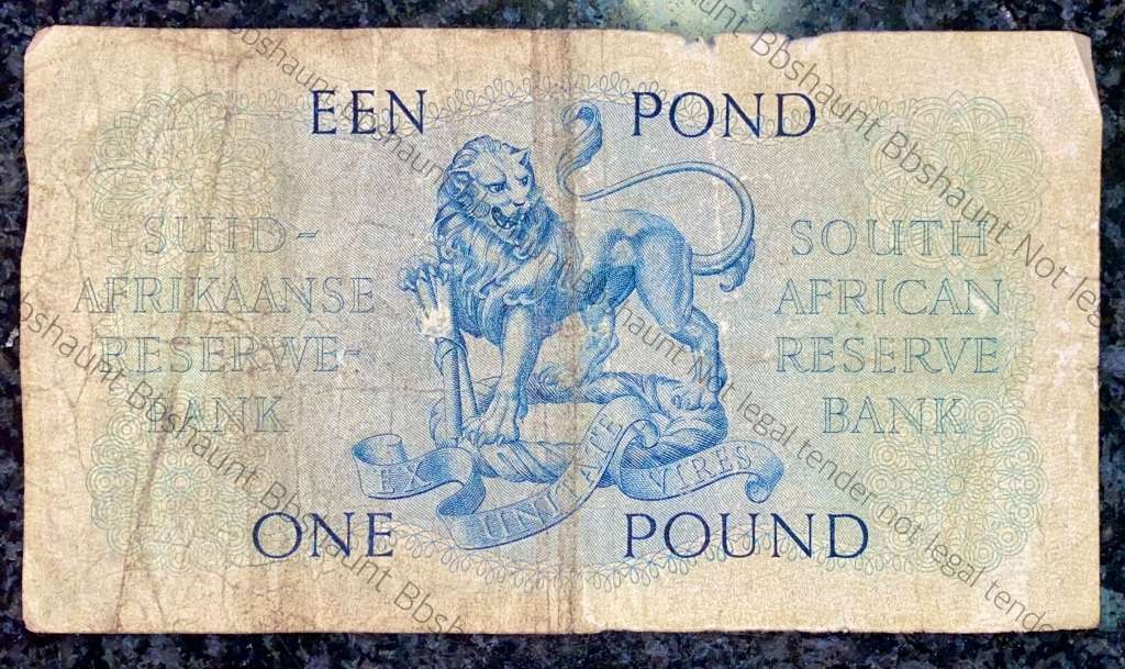MH DE KOCK 1 POUND 1ST SEPTEMBER 1949 A/E 1ST ISSUE B34