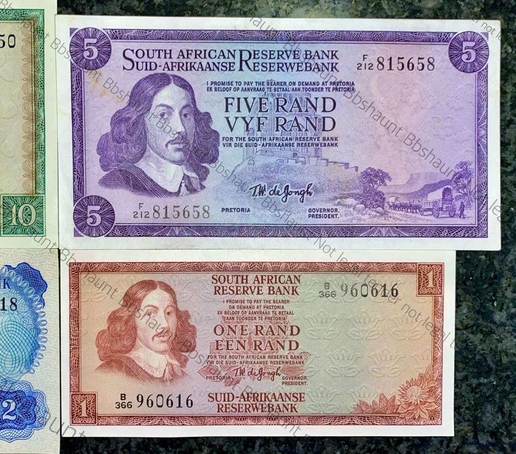 COMPLETE SET OF TW DE JONGH & DECIMALS R10 TO R1 GOOD CONDITION MOSTLY SPRINGBUCK WTM(1 BID TAKES AL