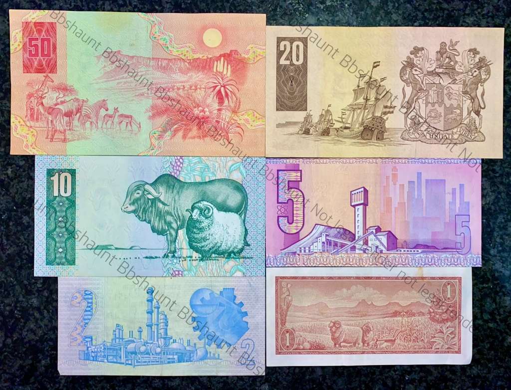 COMPLETE SET OF GPC DE KOCK & DECIMALS R50 TO R2 NICE CONDITION 1980s(R1 TW DE JONGH (1 BID TAKES AL