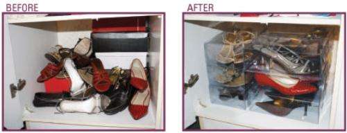 Clear shoe boxes