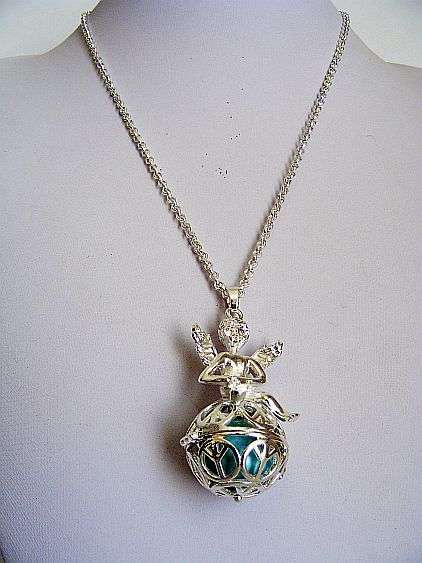 FAIRY ANGEL CALLER CHIME BALL PENDANT AND CHAIN