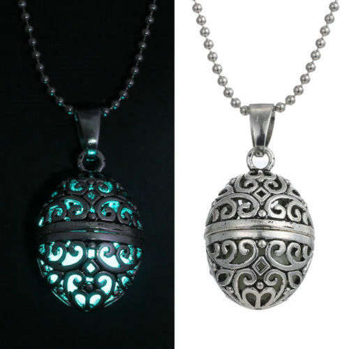 GLOW IN THE DARK CAGE PENDANT AND CHAIN