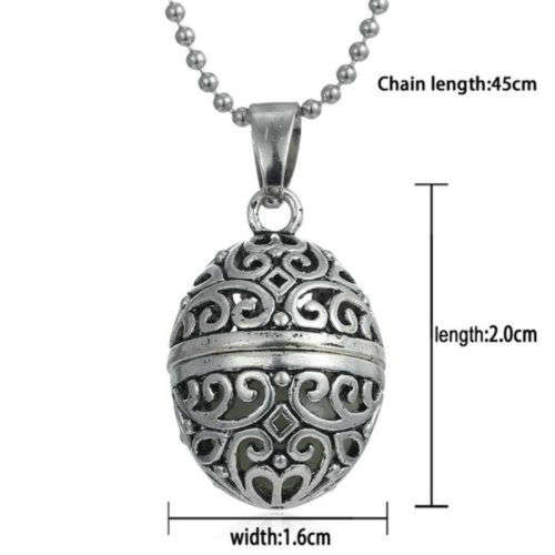 GLOW IN THE DARK CAGE PENDANT AND CHAIN