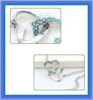 ENTWINED HEARTS TURQUOISE CRYSTAL BRACELET