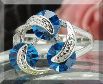 STRIKING 3 SAPPHIRE RING - SIZE : 7.25