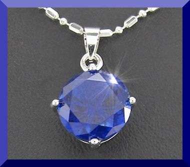 EXQUISITE SAPPHIRE PENDANT & CHAIN