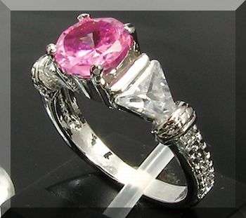 ELEGANT ROSE 18K WGEP RING - SIZE : 8.25