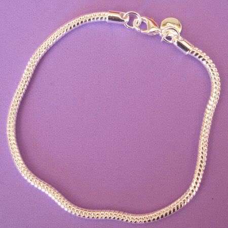 3mm THICK 925 STERLING SILVER CHAIN BRACELET - 20cm LONG