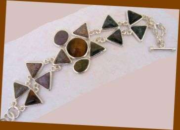 *R1* - NATURAL GEMSTONE 925 SILVER EP BRACELET