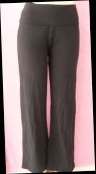 SUPERB QUALITY STRETCH COTTON PANTS WITH FOLD OVER BAND - SIZE: M