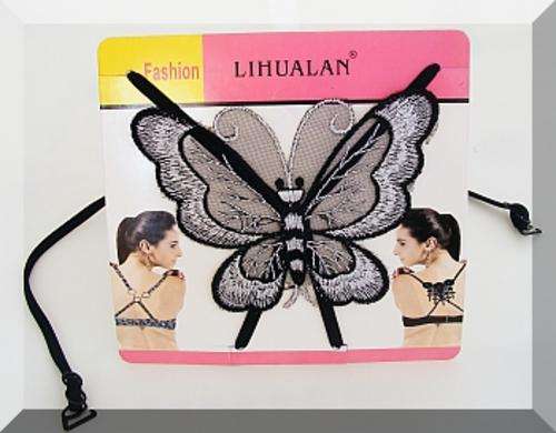BLACK BUTTERFLY ADJUSTABLE BRA STRAPS