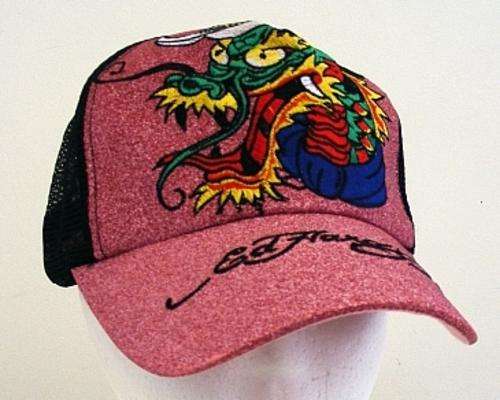 PINK METALLIC ED HARDY CAP