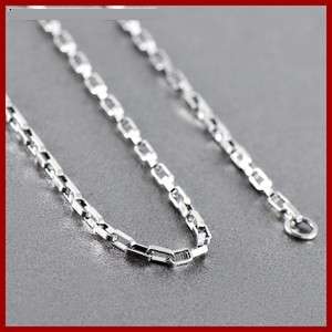 DARK SILVER STAINLESS STEEL BOX LINK CHAIN - 450mm