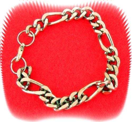 MENS HEAVY SILVERTONE CHAIN BRACELET - 10mm wide X 220mm Long