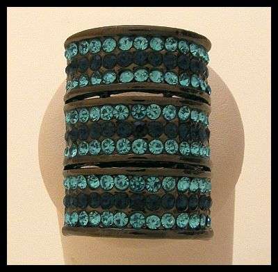 *R1* - STUNNING BLUE CRYSTAL COCKTAIL RING