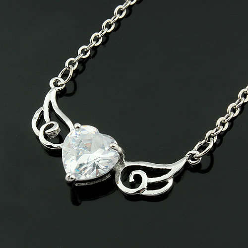 PERFECT ANGEL WINGS CLEAR ZIRCON NECKLACE