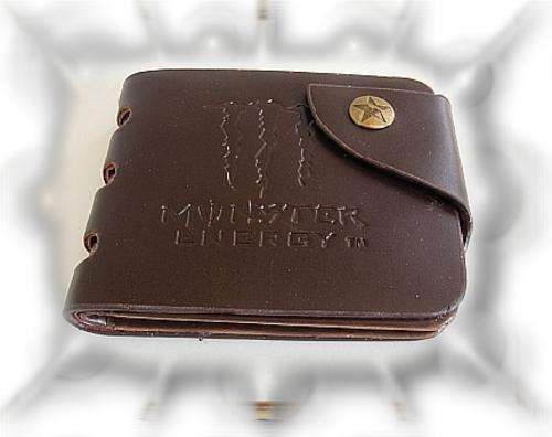 BROWN LEATHER "MONSTER" WALLET IN BOX