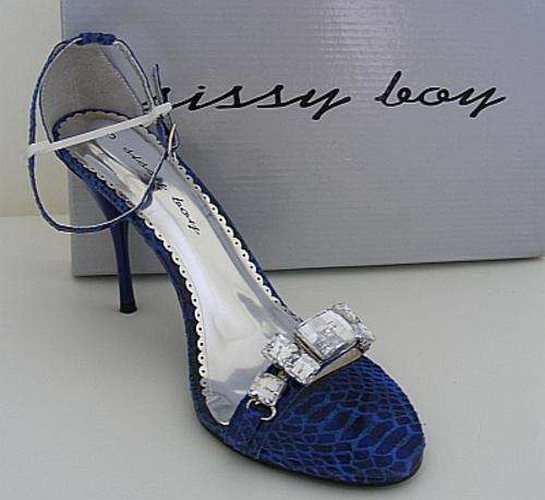 BLUE DIAMANTE SHOES FROM SISSY BOY - SIZE: 5