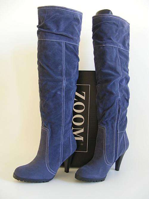 BLUE ASHLYN BOOTS FROM ZOOM - SIZE: 7