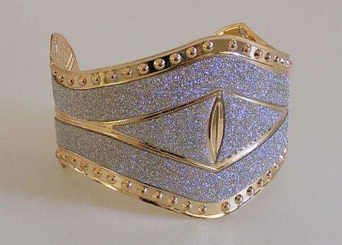 SILVER / GOLD GLITTER CUFF BRACELET