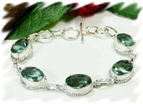 APATITE 925 STERLING SILVER OVERLAY BRACELET