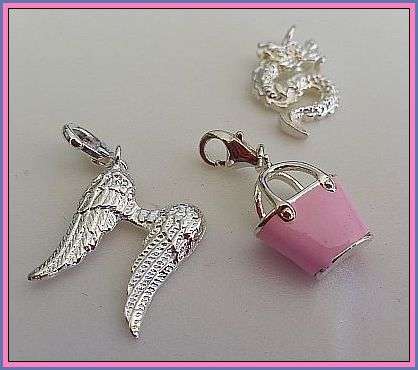 SET OF 3 SILVER CHARMS - PERFECT FOR BRACELET
