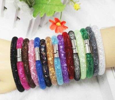 *Free Shipping* - STARDUST WHITE CRYSTAL MESH BRACELET