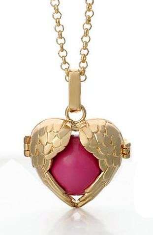 *Free Shipping* - ANGEL CALLER CHIME BALL PENDANT AND CHAIN - PINK