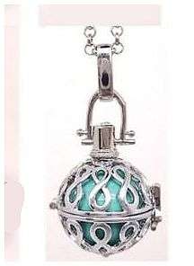 *Free Shipping* - INFINITY MYSTIC CHIME BALL PENDANT AND CHAIN - TURQUOISE