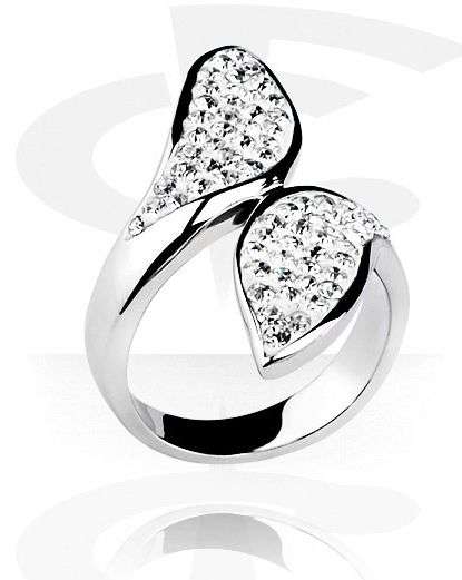 GLITTERING CZ SILVER SS RING - SIZE: 10.25